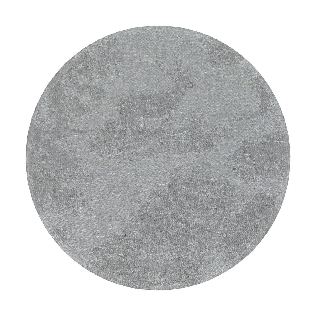 Souveraine Placemat Linen Silver Round