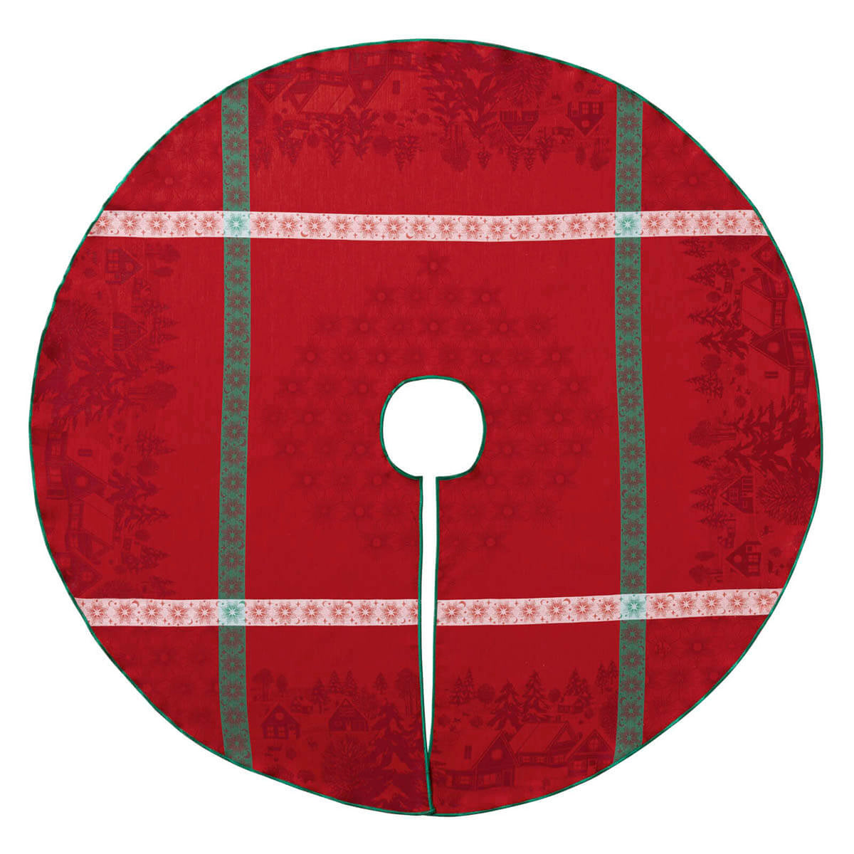 Sous les étoiles Red Christmas Tree Skirt