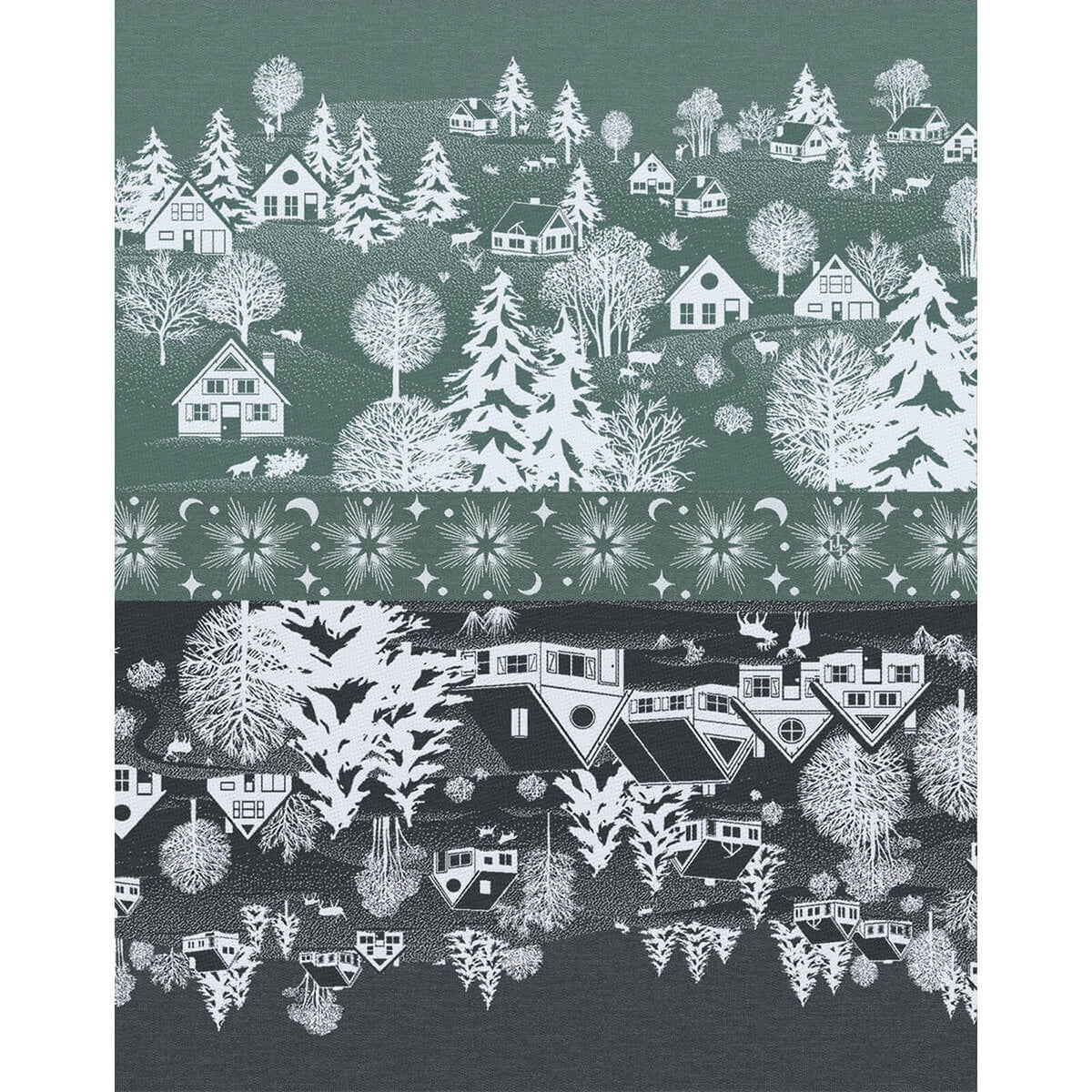 Sous les étoiles Green Tea Towel