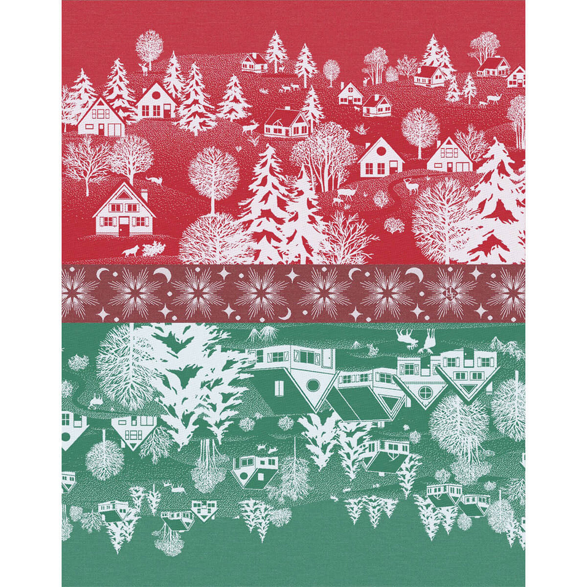 Sous les étoiles Red Tea Towel